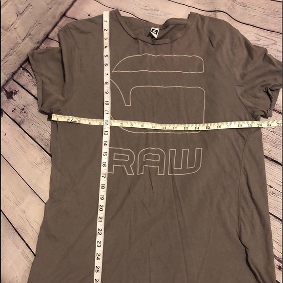 Raw men’s short sleeve T-shirt grey size large - Picture 2 of 7